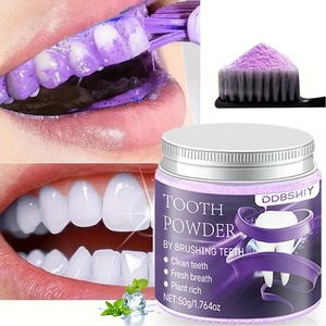 Polvere Dentifricia Esclusiva Transfrontaliera 50g al Gusto Fragola e Menta, Sbianca le Macchie Arancioni e Rinfresca l'Alito per Uso Domestico - Product Image 1