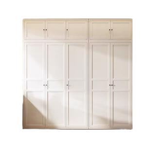 Armoire de <span class=keywords><strong>chambre</strong></span> en acier extra épais style crème, anti-humidité, anti-moisissure, écologique, avec porte plate en tôle et rangement multicouche pour - Product Image 5