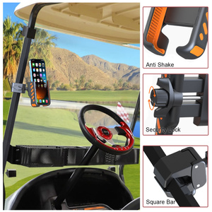 Mise à niveau du tube carré support de téléphone flexible mains libres vie en plein air compatible téléphones mobiles voiturette de golf scooter VTT - Product Image 3