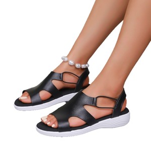 Women Summer Comfortable Beach <b>Sandals</b> New Open-Toe European and American Thick-Soled Wedge <b>Sandals</b> in Stock Wholesale - Product Image 5