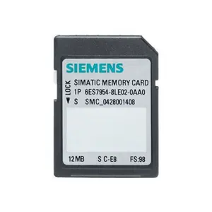6ES7954-8LE02-0AA0 SIMATIC S7, การ์ดหน่วยความจําสําหรับ S7-1x 00 CPU/SINAMICS, 3, 3V แฟลช, 12 MB