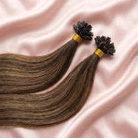Extensions de cheveux vierges européennes à double trame avec pointe en K, vente en gros directe d'usine