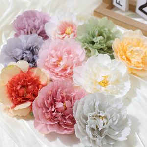 Tête de fleur de pivoine artificielle en soie 5 cm, accessoires de photographie de mariage en extérieur, décorations pour la maison - Product Image 1