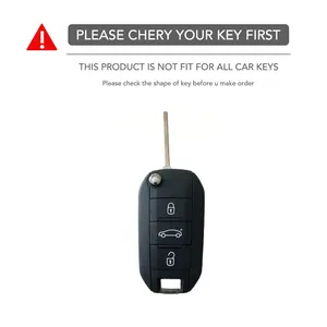 Coque de <span class=keywords><strong>protection</strong></span> en Silicone pour clé télécommande intelligente de voiture, pour <span class=keywords><strong>Peugeot</strong></span> 208 2008 301 <span class=keywords><strong>308</strong></span> 508 5008 RCZ, accessoire porte-clés - Product Image 3
