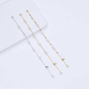 Bracelet en perles d'eau douce de haute qualité, fait main, de luxe, pour femme, couleur naturelle, gypsophile, vente en gros - Product Image 5