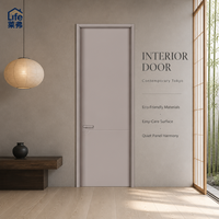 Porte intérieure moderne en bois à panneau plat pour chambre, surface lisse facile à nettoyer, taille personnalisée, vente en gros d'usine, fourniture pour projets