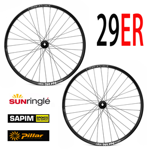GOLDIX 29 pouces M370 Elbow 32 trous moyeu SUNRINGLE DU30/35 Jantes Rayons SAPIM Fabriquées à la main VTT XC Frein à disque Paire <span class=keywords><strong>de</strong></span> roues en alliage - Product Image 2