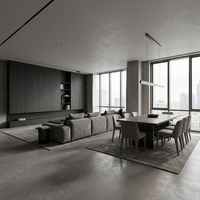 Design d'intérieur de maison moderne certifié CE, style postmoderne, salon, villa, personnalisation OEM ODM, design graphique