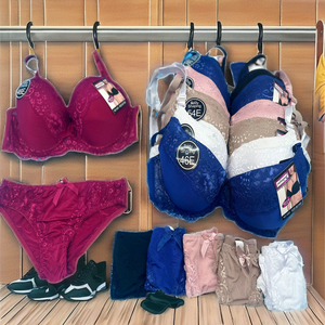 Ensemble soutien-gorge et culotte push-up respirant à armatures pour femmes grandes tailles, tailles 46-56E, sexy pour mariage et soirée - Product Image 2