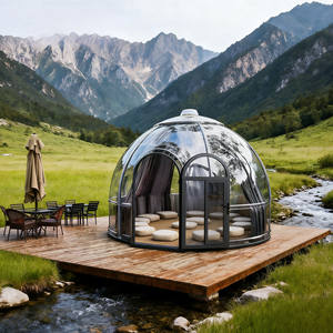 บ้านโดมหรูหรา Starshine แบบกันน้ำ เต็นท์โดมทรงกลมและบ้านทรงอิกลู เต็นท์อิกลูกลางแจ้งสำหรับแกลมปิ้ง รีสอร์ท Airbnb - Product Image 1