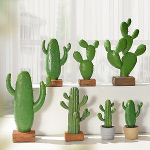 Décoration de maison <span class=keywords><strong>Cactus</strong></span> vert décoration Style nordique INS Style plante artificielle Art bureau étude bureau décoration cadeau résine artisanat - Product Image 1