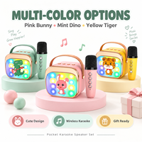 Enceinte Karaoké Enfant P12 Portable avec Deux Microphones Sans Fil et Batterie Amovible – Idéal pour Cadeau d'Anniversaire, Fête Chantante, Jouet Musical