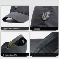Topi Baseball 6 Panel Anti Air Cepat Kering untuk Musim Semi dan Musim Panas, Lingkar Kepala Besar, Cocok untuk Memancing, Olahraga, dan Pendakian Gunung