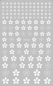 TSZS 3D autoadhesivo oro blanco flores <span class=keywords><strong>de</strong></span> <span class=keywords><strong>cerezo</strong></span> pegatinas <span class=keywords><strong>de</strong></span> <span class=keywords><strong>uñas</strong></span> <span class=keywords><strong>de</strong></span> plástico cinco pétalos diseño <span class=keywords><strong>de</strong></span> <span class=keywords><strong>uñas</strong></span> florales - Product Image 2