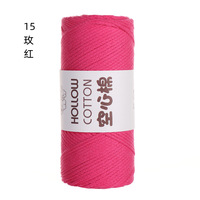 Fil mélangé 2 mm coton-acrylique en gros pour projets de bricolage, tricot fantaisie, fil teint, fournitures de tricot pour chapeaux et laine perlée