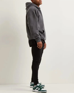 Fabrication sur mesure de sweat-shirts pour hommes surdimensionnés et lourds, vente en gros de sweats-shirts en coton surdimensionnés de luxe, 100% coton, 500 g/m², sweat-shirts en molleton français - Product Image 4