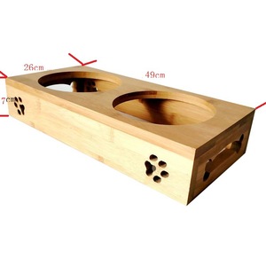 Bol pour animaux de compagnie facile à nettoyer et antidérapant, support en bois surélevé pour <span class=keywords><strong>chien</strong></span> et chat - Product Image 6