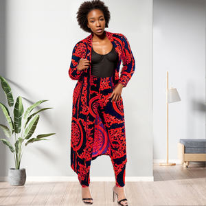 Conjunto de Dos Piezas de Estilo Étnico, Traje Largo para Mujer Africana, Sin Cuello, Largo Completo, para Mujer, Envío en 1-3 Días, 5 Colores - Product Image 4