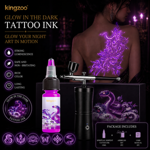 <span class=keywords><strong>Tinta</strong></span> <span class=keywords><strong>Fluorescente</strong></span> para Tatuajes Temporales, 15 ml, 8 Colores, Pigmento UV para Aerógrafo, Brilla Bajo Luz Negra, para Plantillas, Aerosol, Arte Corporal - Product Image 1
