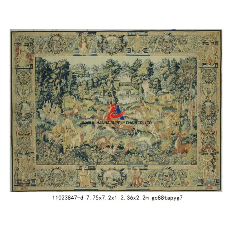 Hot selling Vintage Embroidery French Aubusson Tapestry with great price