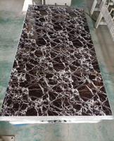 Panneau mural en PVC avec revêtement UV 1220*2440mm, panneau décoratif brillant, imperméable, en stock, livraison rapide pour les distributeurs, commande en gros