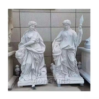 Statue de figure masculine classique romaine en marbre blanc sculpté à la main, sculpture de dieu grec en pierre naturelle pour jardin, villa, musée, ornement