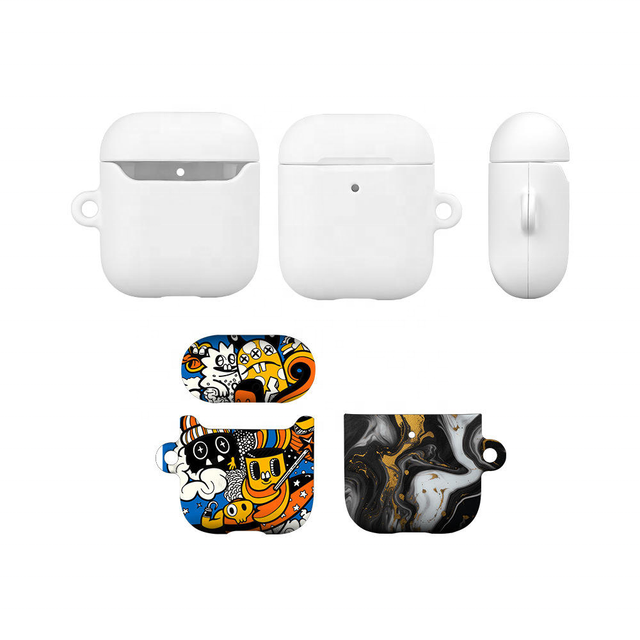 For Airpods 1 2 3 4 Pro 2 3 Blank Sublimation Case Earphone Protective Cases Photo Custom Film Printing Full Wrapped Cover Case