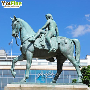 Estatua de Bronce de San Jorge y el Dragón, Tamaño Real, Guerrero a Caballo, Escultura Clásica para Exteriores - Product Image 3