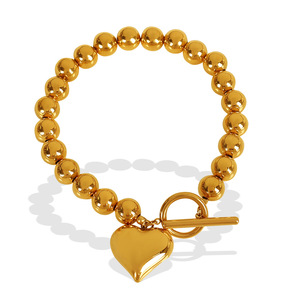 Bracelet en or en forme de cœur, en alliage de zinc, bijoux de fête pour femmes SL84 - Product Image 4