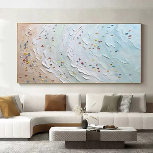 Grande Peinture Murale 3D Paysage Marin, Art Texturé de Natation en Mer, Cadeau Idéal pour l'Agencement de la Maison - Product Image 4