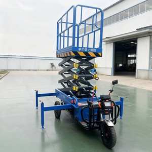 Nouvelle mini-plateforme élévatrice mobile hydraulique à ciseaux à trois roues en acier pour travaux en hauteur en extérieur - Product Image 2