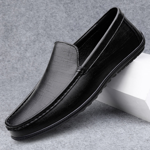 Factory Supply Custom Logo Black for All Seasons <strong>Rubber</strong> Handmade Genuine Leather Oxfords Dress Office Men Wedding <strong>Loafers</strong> - Product Image 4