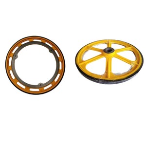 Shanghai Zhongye Escalator Friction Wheel 497*30 Aluminium Construction <b>Elevator</b> <b>Part</b> Pulling Type Industrial Design - Product Image 3