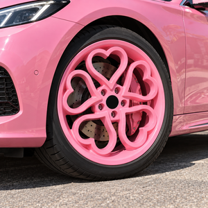 Vente en gros de jantes en alliage forgé de 16 à 24 pouces avec un design en forme de cœur rose pour BMW, Mercedes-Benz, Audi, Porsche, projets de jantes personnalisées OEM ODM - Product Image 1