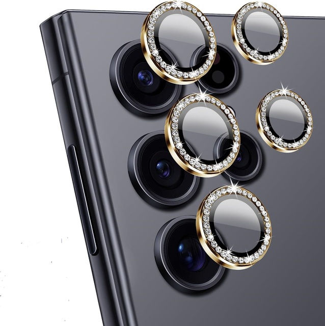 Camera Lens Protector for Samsung Galaxy S25 Ultra S24 S23 S22 S21 Plus Aluminum Alloy Anti Scratch Luxury Diamond Cover