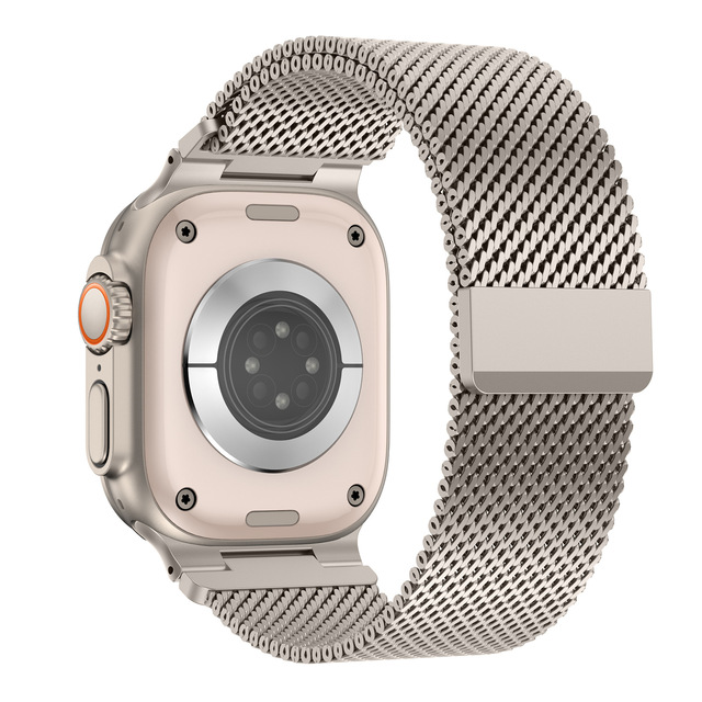 CM Breathable Fashion Milanese Loop Strap Magnetic Mesh Buckle Stainless Steel Watch Band for Apple Watch Ultra 49mm