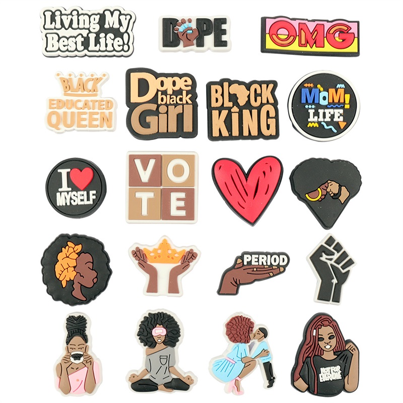 Аксессуары для обуви на заказ, Черные Подвески для девочек