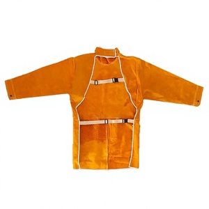 Wholesale High-Performance Heavy Duty Cowhide Split Leather Welding Jacket <b>Fire</b> Resistant Water Proof 500-1000C Heat Resistance - Product Image 1