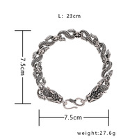 Bracelet à mailles Cool en acier inoxydable pour hommes et femmes, bijou unisexe, corde en acier inoxydable, chaîne Dragon à maillons, épais, 316l