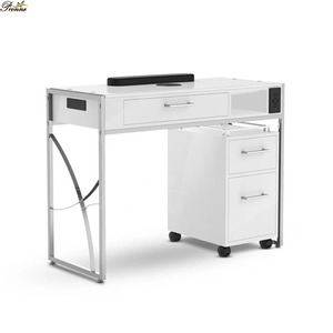 <span class=keywords><strong>Table</strong></span> <span class=keywords><strong>de</strong></span> <span class=keywords><strong>manucure</strong></span> professionnelle, meuble noir, avec dessus en verre, grenouillère, nouveauté 2020 - Product Image 1