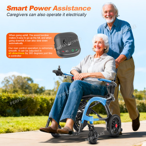 Fauteuil roulant électrique en fibre de carbone à double batterie de 150 kg de capacité, 30 km d'autonomie, <span class=keywords><strong>déambulateur</strong></span> léger de 13 kg, fauteuil roulant 4 en 1 pour personnes âgées - Product Image 5