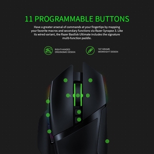 <span class=keywords><strong>Razer</strong></span> — souris optique filaire/sans fil, 20000 DPI, Programmable, 11 touches, 2.4GHz, éclairage pour le salon, offre spéciale - Product Image 4