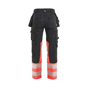 BLAKLADER - 703011499955D22 Women's hi-vis <b>trousers</b> stretch <b>Black</b>/Red - EAN 7330509958674 HI-VIS <b>WORKWEAR</b> - Product Image 2