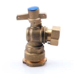 ACS sertifikat PE union menghubungkan katup <span class=keywords><strong>meter</strong></span> air putar katup ferrule kuningan - Product Image 2