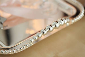 Plateau personnalisé à miroir en acier inoxydable or, pour pâtisserie, fruits - Product Image 4