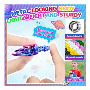 Spinner Sensorial con Espectro de Arcoíris, 12 Modos LED, Juguete de Estimulación Sensorial, Estuche Recargable, Juguete Novedoso, Juguete para Autismo, Juguetes Metálicos - Product Image 3