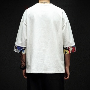 T-Shirt in Lino e Cotone a Mezza Manica <span class=keywords><strong>per</strong></span> Uomo, <span class=keywords><strong>Abbigliamento</strong></span> Harajuku, Maglietta Estiva Streetwear <span class=keywords><strong>Hip</strong></span> <span class=keywords><strong>Hop</strong></span> 5XL, Nuovi Arrivi 2023 - Product Image 2
