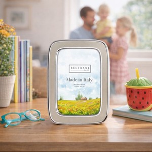 Beltrami Photo <b>Frame</b> <b>4x6</b> Real Silver Plated Made In Italy - Product Image 2