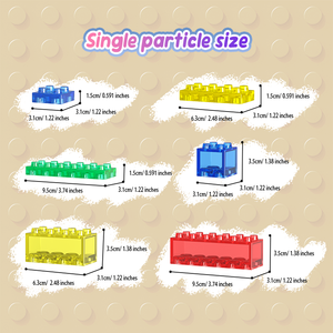Jelly Building Blocks, <b>Large</b> Transparent Jelly Building Blocks, Versatile Assembly <b>Soft</b> Rubber Building Blocks - Product Image 6