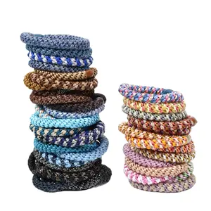 Kknekki Korean Wholesale Fashion Glitter Colorful Elastic Hair Ties Head rope Girl Hair Scrunchies For Women